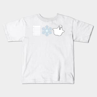 Paper, Snow, A Ghost! Kids T-Shirt